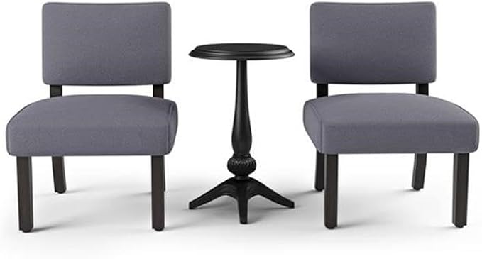 BOWERY HILL 3-Piece Wood Accent Table and Chair Set, Transitional Style - Image 3