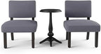 BOWERY HILL 3-Piece Wood Accent Table and Chair Set, Transitional Style - Image 3