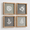Tide and Tales 3D Botanical Leaf Wall Art, Set of 4, Bedroom Wall Art by TideandTales