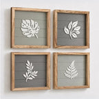 Tide and Tales 3D Botanical Leaf Wall Art, Set of 4, Bedroom Wall Art by TideandTales