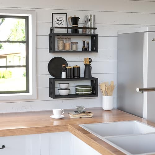 RICHER HOUSE Floating Shelves Bathroom, Wall Mounted Shelf Over Toilet - Image 6