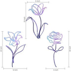 Oubasa Metal Flowers Wall Arts Decor for Bathroom, 6x10 Inches Set of 3 - Image 3
