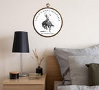QKX Cowboy Wall Decor, Western Decor for Home, Printed Canvas Wall Hanging for Bedroom Kitchen Office, Round Wall Decoration, Ranch Decoration, Circular Wall Hanging with Hooks,5 - Image 6