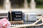 LIVDUCOT Farmhouse Mini Book Stack for Bathroom Decor Accessories Half Bath Decor Wooden Mini Books for Restroom Shelf Decorative Accent for Guest Bathroom,2 Signs in 1 Reversible - Image 3