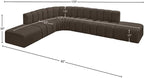 Meridian Furniture 102Brown-S7A Arc Collection Modern | Contemporary Modular - Image 3