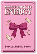 Pink Gradient Bow Metal Sign, Main Character Energy Decor, 8x12 by EudaBlos