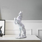 Lependor Standing Horse Resin Statue for Home Decor Animal Ornament Sculpture Horse Art Figurine Decorative - White - Image 5