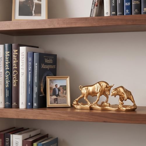 Bull and Bear Statue - Wall Street Bull Decor, Stock Market Gifts - Image 6