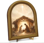 Christmas Decor Vintage Jesus Nativity Wall Art Sign Table Decor by Unknown
