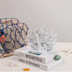 5.8" H White Coral Decor, Resin Coral Statue, Nautical Decorations for Home, Bedroom, Bathroom, Living Room, Beach/Coastal/Ocean Themed Cabinet Shelf Tabletop Decor - Image 4