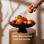 KIVY Concrete Fruit Bowl for Kitchen Counter - Large Decorative Bowl - Image 2
