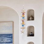 JQAQJU Colored Sea Glass Coastal Wall Decor, Beach Room Decor with Starfish - Image 5