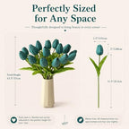 Mandy's 20pcs Artificial Teal Tulips - Image 3