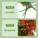 Cabilock 25pcs Artificial Strawberry Stems - Faux Strawberry Bunch, Rustic Fake Fruit Branches for Home Decor Party Centerpieces Photography Props - Image 4