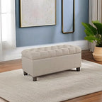 Homepop Home Decor | Tufted Ainsley Button Storage Ottoman Bench - Image 7