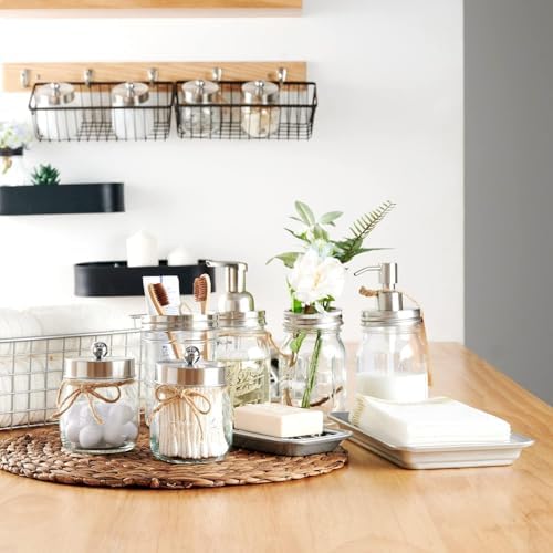 SheeChung Metal Vanity Tray, Bathroom Counter Storage Tray, Gray 2 Pack - Image 6