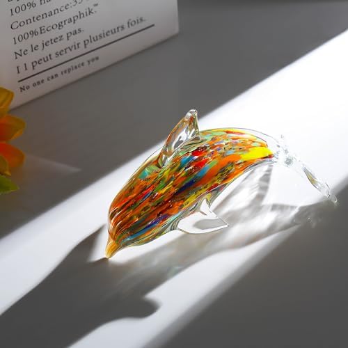 Qianwei Crystals Dolphin Decor Gifts for Women - Glass Dolphin Figurines Stuff Gifts for Dolphin Lovers Dolphin Decor Statue Paperweight Birthday for Best Friend Keepsake&Paperweight - Image 3