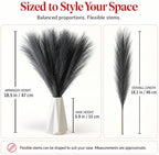Mandy's 20 Stems Grey Silk Pampas Grass Bouquet - Image 3