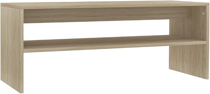 Sonoma Oak Coffee Table, Engineered Wood, 39.4x15.7x15.7 inch, Rectangular - Image 3
