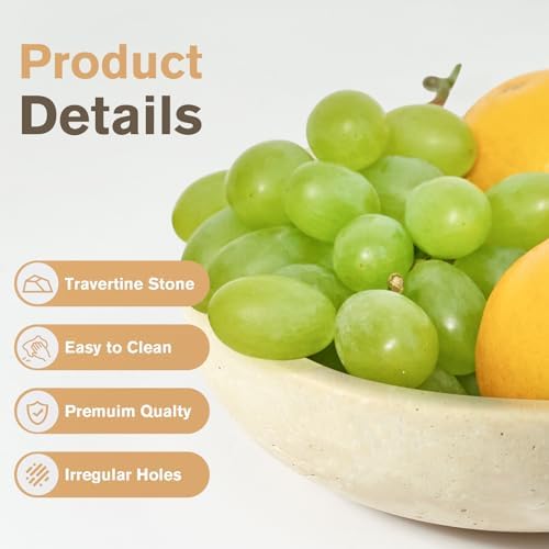 7.8’’ Travertine Marble Bowl & Decorative Bowl, Home Decor Key Bowl - Image 5
