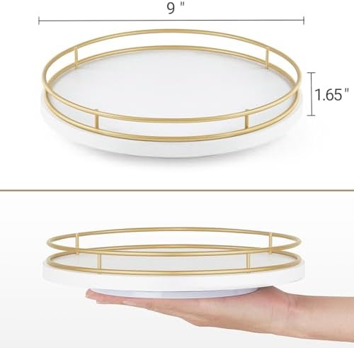 Mkono Makeup Perfume Organizer Tray, 360 Rotating Skincare Cosmetic Storage - Image 7