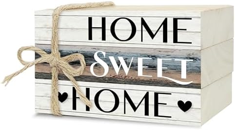 Mini Decorative Books For Home Decor, Small Wood Book Stack For Table Decor, Home Decor Book For Living Room Mantel, Farmhouse Stacked Books Decorative（L39） by Ycyfckdr