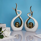 Norrclp Home Decor Modern Abstract Art Ceramic Statue Table Decor (Large) - Image 3