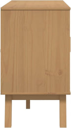 White and Brown Solid Pine Wood Sideboard - Image 9