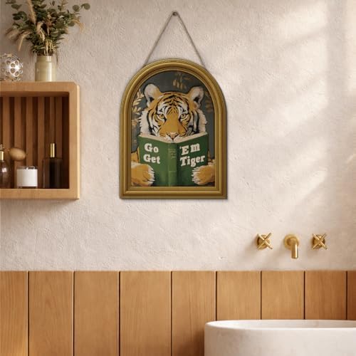 3D Motivational Tiger Table Decor Sign Vintage Wall Art 8x10 Inch - Image 5