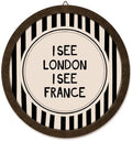 Funny Bathroom Wall Art Decor,I See London I See France Neutral by Unknown