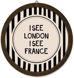 Funny Bathroom Wall Art Decor,I See London I See France Neutral by Unknown