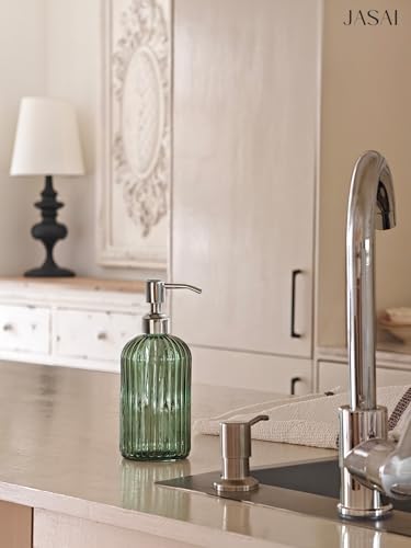 JASAI 18Oz Green Soap Dispenser with Rust Proof Pump - Image 3