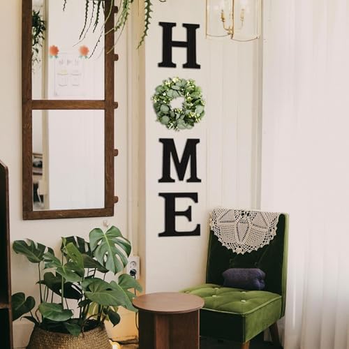 Pinkpum Wood Home Sign with Eucalyptus Wreath for O Home Decor Wall Decor - Image 6
