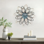 Wood Flower Wall Decor,Rustic Farmhouse Wall Art for Livng Room 13 inch - Image 4