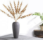 CATTREE Artificial Eucalyptus, Plastic Gold Plants Christmas Decorations Fake Shrubs Bushes for Indoor Home Table Centerpieces Hotel Hall Party Decor Wedding Planting Filler 30" Tall Golden 2 Pack - Image 2