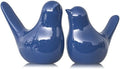 XMGZQ Small Ceramic Bird Statue and Sculpture for Home Decor Accents,Modern Animal Ornaments for Living Room,Bedroom,Coffee Table Centerpiece,Bookshelf,Cabinets,Cute Knick Knacks for Shelves (Blue) by XMGZQ