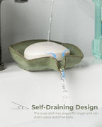 Zoeeker Self Draining Soap Dish, Ceramic Bar Soap Holder with Drainage - Image 3