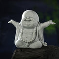Landical Buddha Sandstone Statues Zen Monk Sculptures,Laughing Buddha by Landical