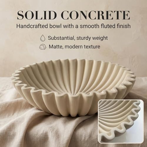 OAKOA Concrete Bowl Decor - Organic Modern Home Decor - Cement Bowl - Image 6