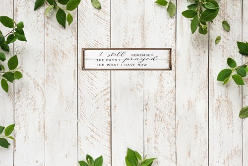 CSWLJS Rustic Metal Tin Signs I Still Remember The Days I Prayed Kitchen Sign Wall Decor White Vintage Farmhouse Bar Decor For Home Dining Room Coffee 4x16 In - Image 6