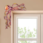 FairySandy Metal Octopus Door Topper Decor Ocean Door Frame, Pink Orange - Image 4