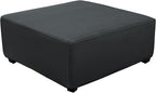 Super Stretch 40x40x15 inch Square Ottoman Cover- Soft Form Fit Ottoman Cover by UOIJAY