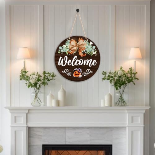Interchangeable Welcome Sign Fall Halloween Front Porch Decoration - Image 6