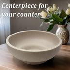 LIN CHUAN Decorative Bowl, Large Fruit Bowl, Sand Beige - Image 2