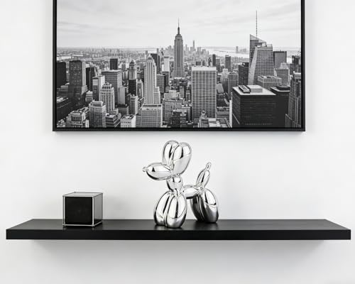 4 Inch Shiny Silver Balloon Dog Sculpture - Image 2