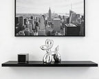 4 Inch Shiny Silver Balloon Dog Sculpture - Image 2