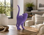 7 Inch Purple Proud Cat Statue - Image 6
