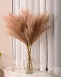 Faux Pampas Grass, 9 PCS 37''/3.1FT Tall Fluffy Fake Pompas Floral, Large Artificial Pompous Grass Branches for Floor Vase Fillers, Boho Farmhouse Room Wedding Decor (Taupe) by QUBITFUL