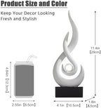 Modern Abstract Art Table Decoration,Resin Flame Statue Modern Centerpiece Ornaments for Living Room Great Gift Idea Home Decor,Collectibles (White) - Image 2