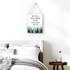 Inspirational Decor Be Still and Know That I am God Psalm 46:10 Christian Gifts Bible Verse Wall Art Scripture Wooden Hanging Sign for Modern Home Office Bathroom Bedroom Decoration 8 x 10 Inches - Image 3